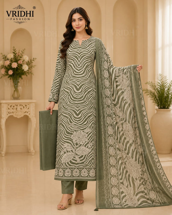 Unstitched pure cotton fabric suit with beautiful printing work with cotton bottom and pure cotton dupatta  Price